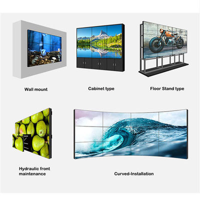 Ultra Narrow Seamless LCD Video Wall Display Brightness 2k 49 55 65 Inch