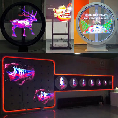 65cm 3D Hologram Advertising Portable Holo Advertising Display 960 LED 650x650x55mm TF Card/Wifi
