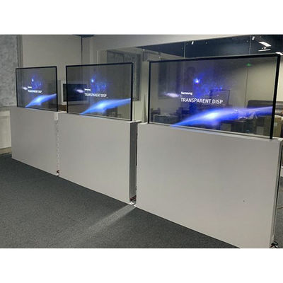 Lifting Transparent OLED Digital Signage Android Windows Transparent Touch Screen Panel 55 Inch