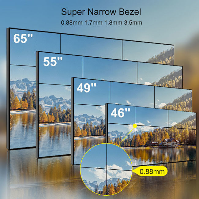 Ultra Narrow Seamless LCD Video Wall Display Brightness 2k 49 55 65 Inch 0