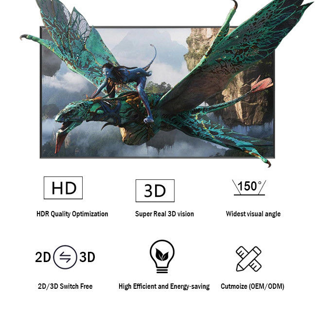 Indoor Naked Eye 4K 3D Monitor 10.1 To 86 Inch LCD Advertising Display Monitor Without Glasses 0