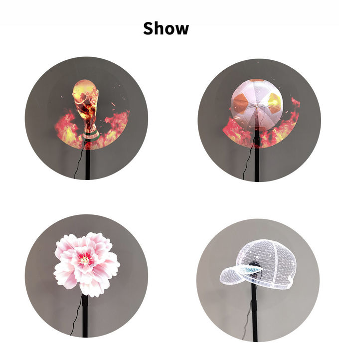42cm 384 Mini 3D Hologram Fan Display TF Card Wifi 1024x384 3D Holographic Advertising Projector 1