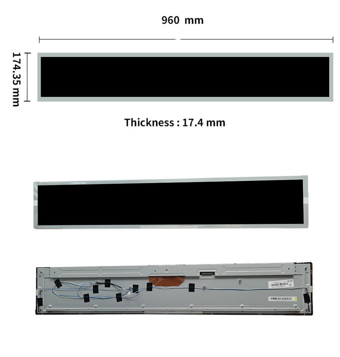 24 Inch Ultra Wide Thin LCD Panel Kit BOE DV240FBM-NB0 300 Nits LVDS 1920x360 2K 0