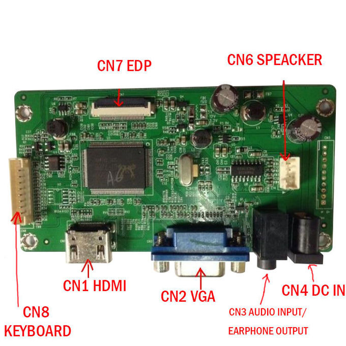 2K LCD Display Driver Board 1920x1080 VGA DVI HDMI DP Type C To EDP LVDS Mipi V BY ONE For 2K LCD Panel 1