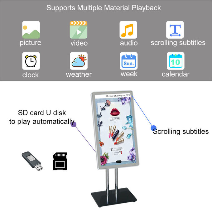 Intelligent Portable LCD Digital Signage 13.3"-32" Desktop Magic Smart Mirror 0