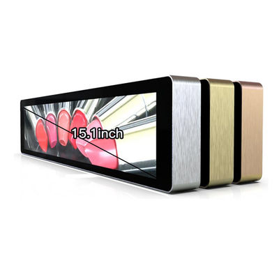 15.1 Inch Stretched Bar LCD Display 2K High Brightness 600nits For Subway Supermarket Mall Advertising